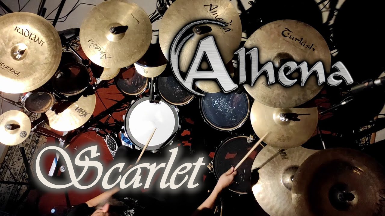 ALHENA - Scarlet [Studio Drum Playthrough] (Piotr Grugel)