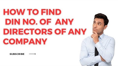 How to find DIN No. of Directors Of Any Company #DIN #company #Director