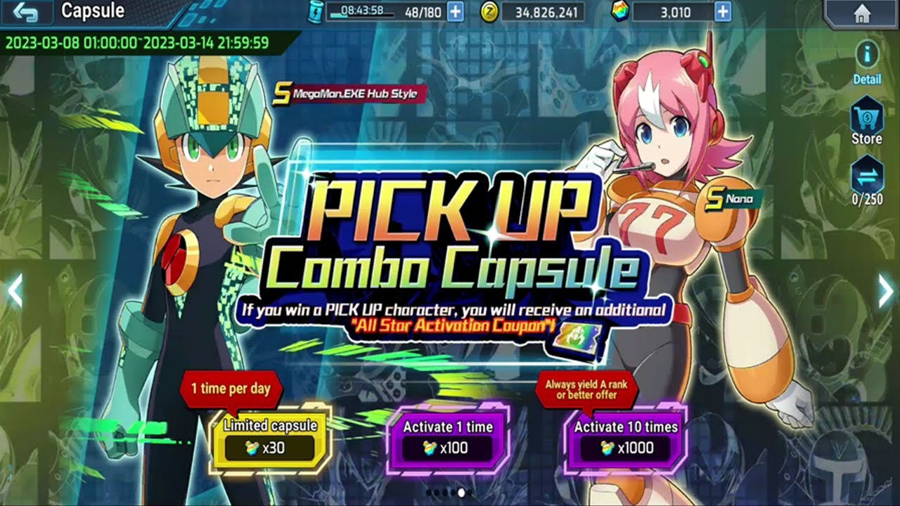 Megaman X Dive Gacha Combo Pickup Capsule Marzo 2023 YouTube