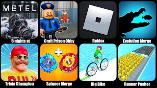 Metal Horror Escape,Роблокс,Craft Prison Obby Escape,Evolution Merge,Spinner Merge,Runner Pusher screenshot 3