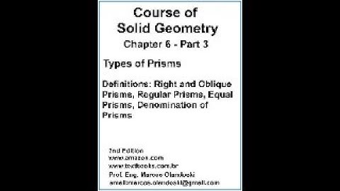 COURSE OF SOLID GEOMETRY - CHAPTER 6 - PART 3 - 2nd EDITION