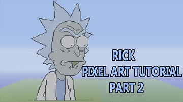 Minecraft Pixel Art Tutorial | Rick Part 2 (Rick and Morty)