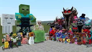 All Minecraft Mobs Vs All Poppy Playtime Chapter 3-1 Monsters In Garrys Mod