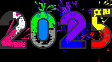 Happy New Year 2025 - The Alphabet 16 Stages Eliminations Marble Race ASRM in Algodoo