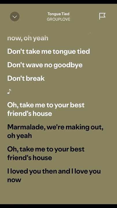 Tongue Tied - GROUPLOVE (Lyrics)