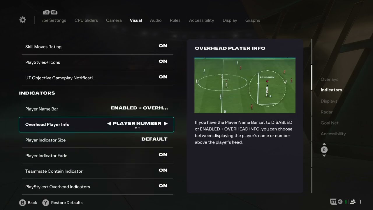 FC 26: Как изменить информацию об игроке над головой на имя или номер