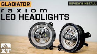 Jeep Gladiator JT Raxiom 9-Inch LED Headlights with DRL Review & Install