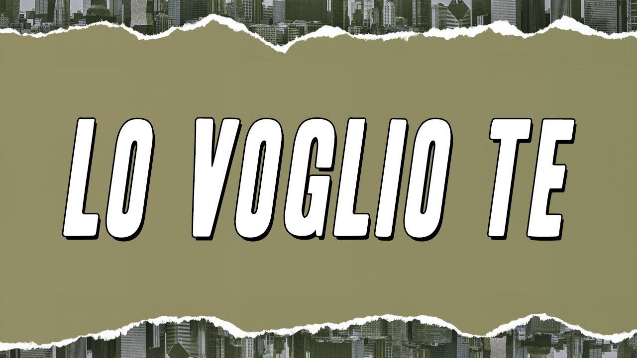 Gianna Nannini - Lo voglio te (Lyrics) - YouTube