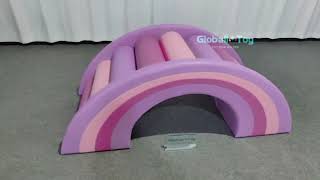 Pastel Rainbow Soft Play Tunnel Bridge | Indoor Foam Climbing Arch for Toddlers - Globalltoy screenshot 2