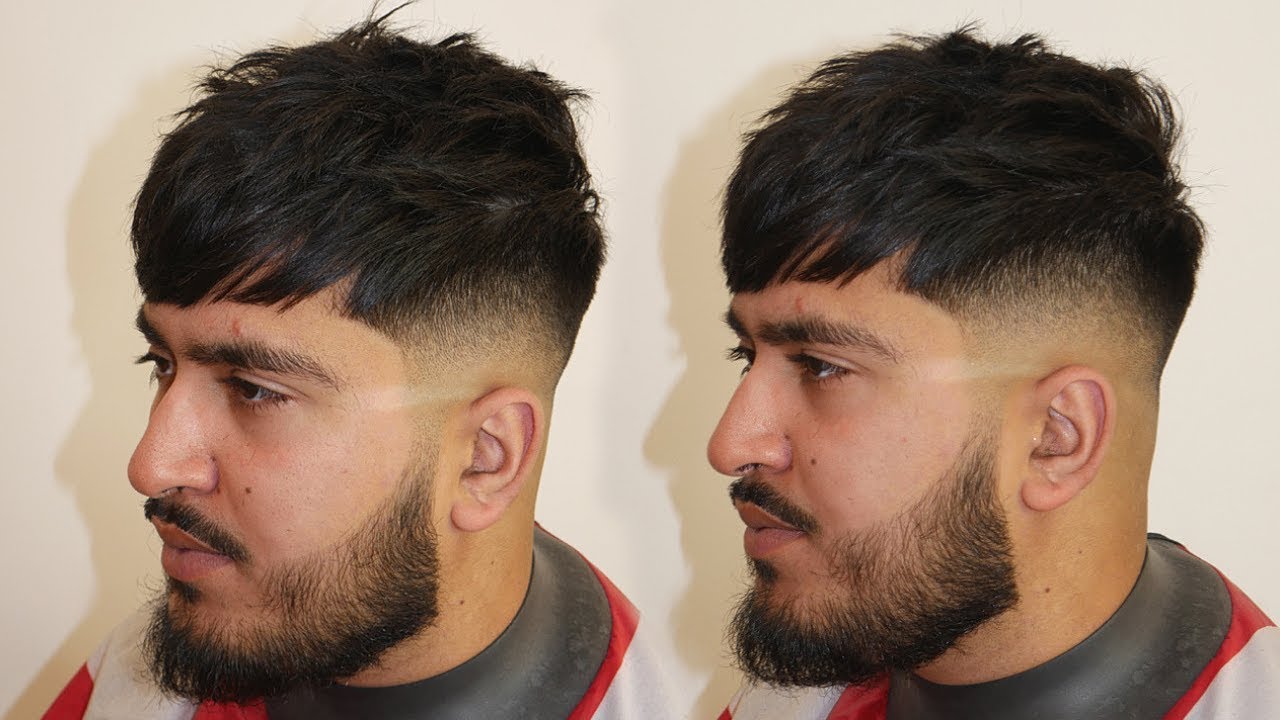 CROP FADE HAIRCUT TUTORIAL WITH BEARD || THANK YOU FOR 40K SUBS - YouTube