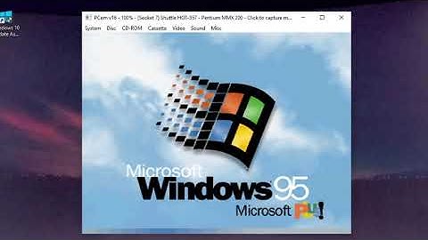 Windows 95 Startup and Shutdown (PCem)