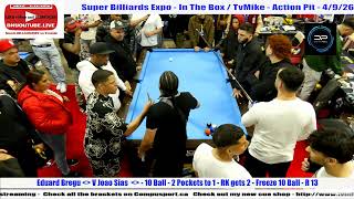 Russian Kenny Vs Guama - 10 Ball - In The Box Action - 4/9/26 screenshot 3