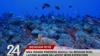 24 Oras: Mga isdang pwedeng mahuli sa Benham Rise, layong alamin sa latest BFAR expedition