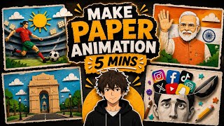 How To Create VIRAL Paper Animation Videos with AI FREE | Make  Documentary, Ads Animation screenshot 4