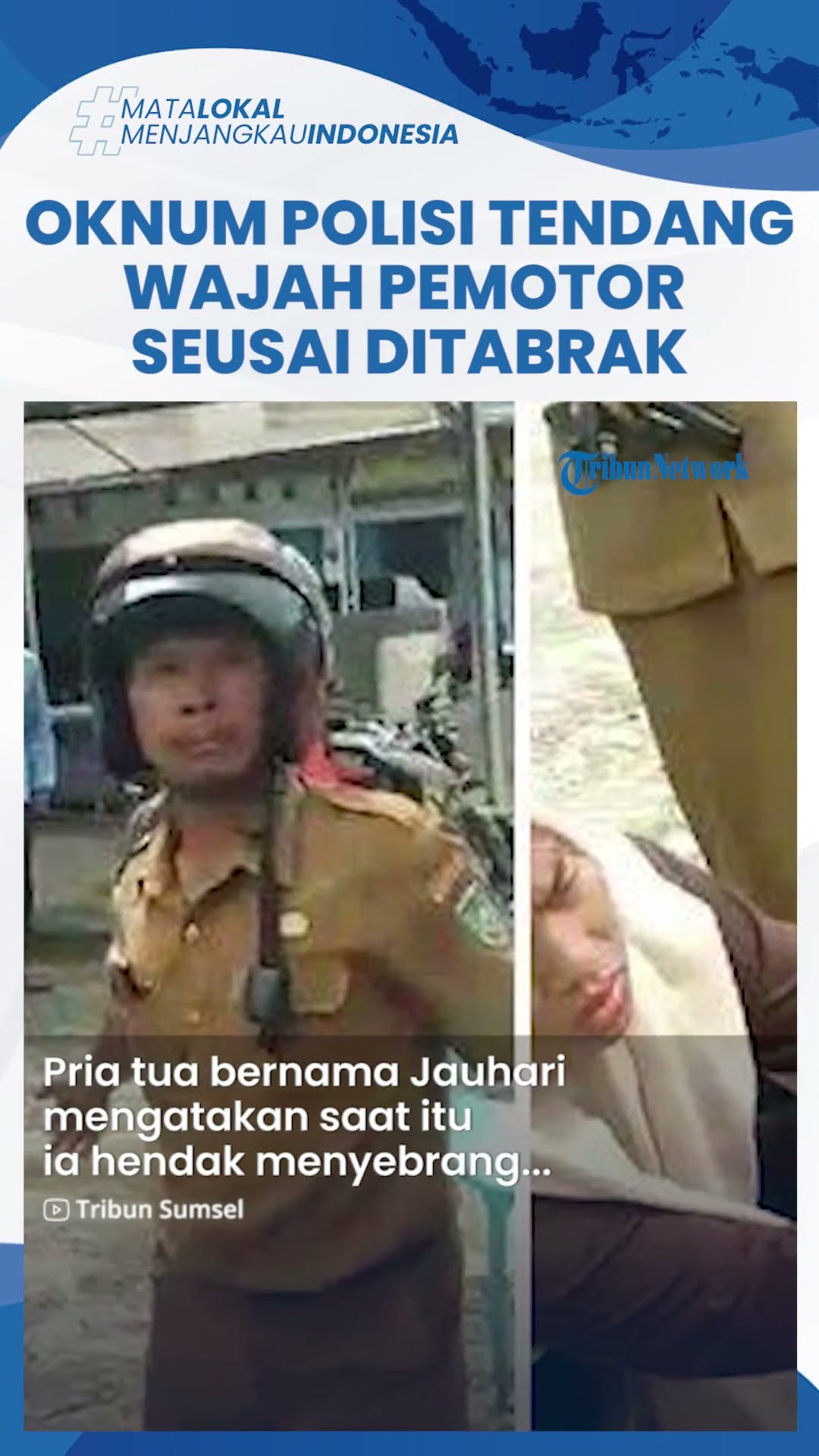 Viral Oknum Polisi Arogan di Prabumulih, Tendang Wajah Pria Tua yang Ditabrak hingga Berlumur Darah