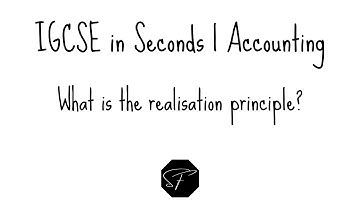 IGCSE in Seconds | What is the realisation principle? | Shermann Foo