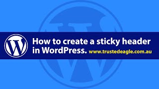How to make a sticky header in WordPress for free | #wordpress #wordpresstutorial