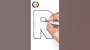 How to Draw the Letter R Step by Step | Alphabet Drawing | #shorts