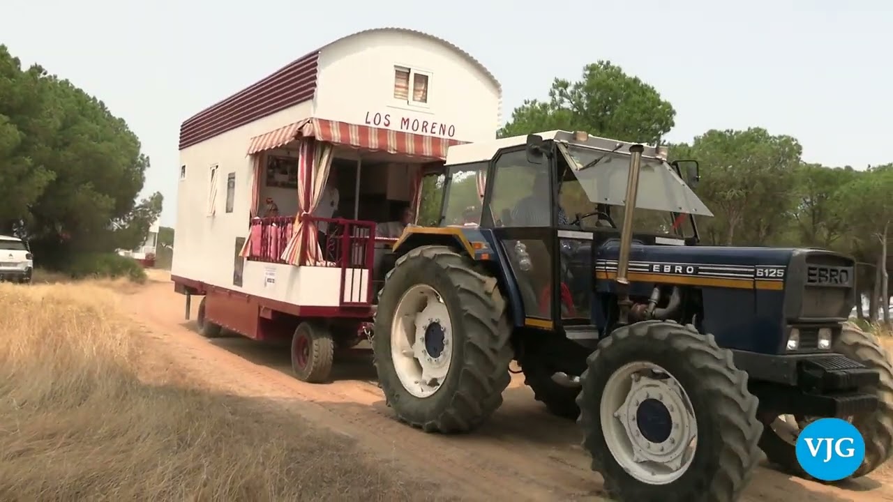 La Hdad del Rocio de Isla Cristina Retoma el Camino Después del Sesteo en Aljaraque 3-6-2025
