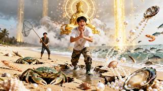 Mazu Blesses Him—Every Time He Bows and Prays, the Shore Reveals a Path to a Bounty of Seafood!