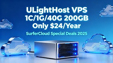 ULightHost VPS 1C/1G/40G 200GB Only $24/Year | SurferCloud Special Deals 2025