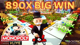 😱😱 Monopoly 890x 4 Rolls MEGA BIG WIN!!!!!!! 💲💰