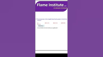 The circumcenter of the triangle formed by the points (1,2,3),(3,1,2),(2,3,1) is