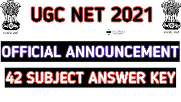 official update :- ugc net official answer key 2021 | ugc net answer key 2021 | ugc net 2021 update