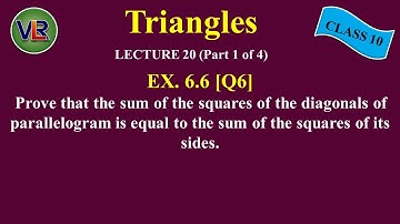 Class 10 Chapter 6 Triangles || Exercise 6.6 (Q6) || NCERT (2019)