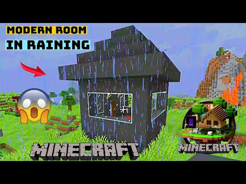 Minecraft Raining Room Minecraft 2023 Modern Room in Raining ☔ very beautiful idea - YouTube