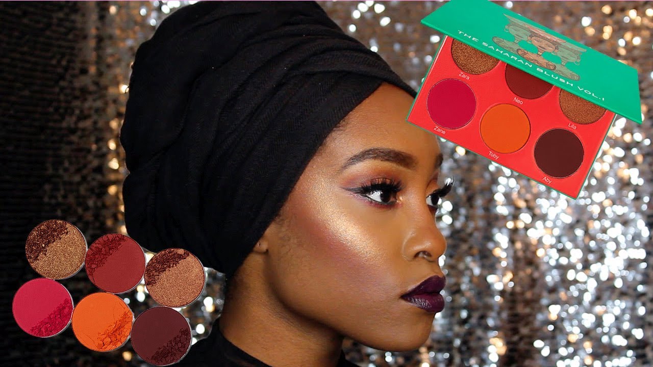 JUVIAS PLACE SAHARAN BLUSH PALETTE VOL. I ON DARK SKIN FIRST