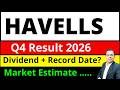 HAVELLS SHARE DIVIDEND I HAVELL SHAR Q4 RESULT 2026 I HAVELL SHARE LATEST NEWS TODAY I HAVELLS
