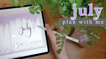 PLAN WITH ME | July 2022 Digital Bullet Journal Setup | Wisteria theme | with iPad