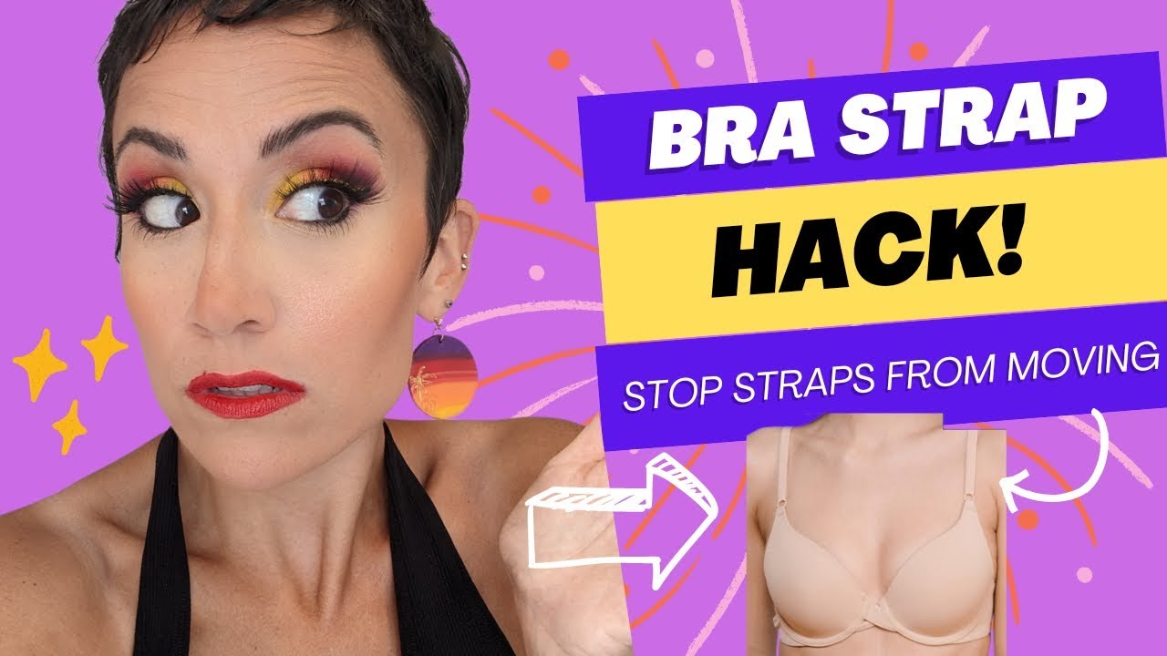 How to hide bra straps hack. Make the straps as loose as possible & cr