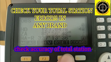 check your Total station error ZA HA/how to check any brand of total station error/survey tutorial