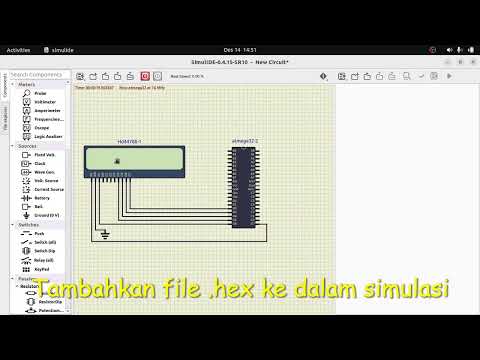 Program LCD atmega32 AVR-GCC SIMULIDE