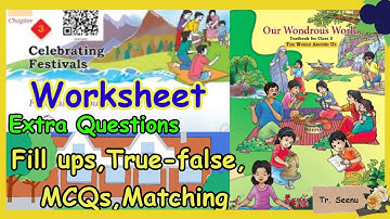 class 3 EVS Our Wondrous World Chapter 3 Celebrating Festivals worksheet #seenuprt #class3evs
