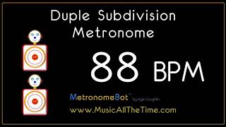 Duple subdivision metronome at 88 BPM MetronomeBot