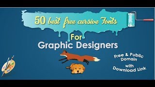 50 best Free Cursive fonts for the graphic designers