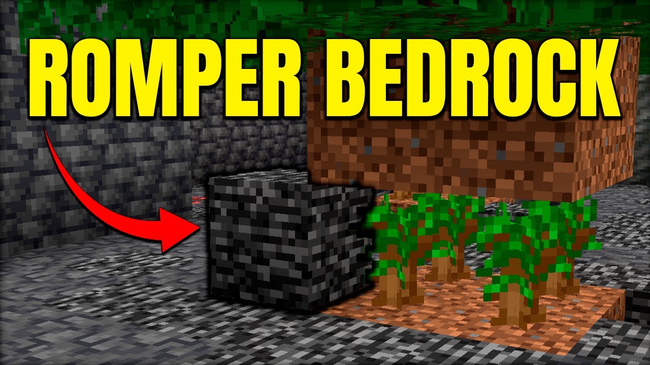 Como Romper Bedrock en Minecraft Bedrock 1.20 - Muy fácil [Survival] 🔥 ...