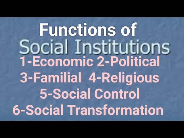 5 social institutions