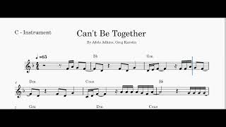 Can't Be Together (Adele) - Sheet Music