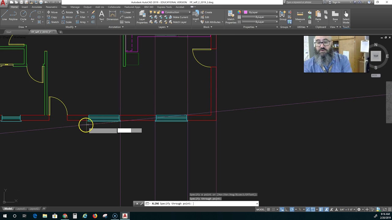 AutoCAD 2022 Step by Step House Plan Pt 11 Wall 