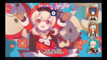 C2 Klee Mono Pyro on both sides - 9 stars Abyss floor 12 (3.1)