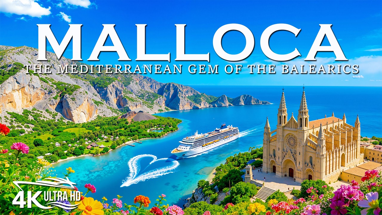 [4K] Майорка 🇪🇸 | Серра-де-Трамунтана, собор Пальмы и средиземноморский дип-хаус