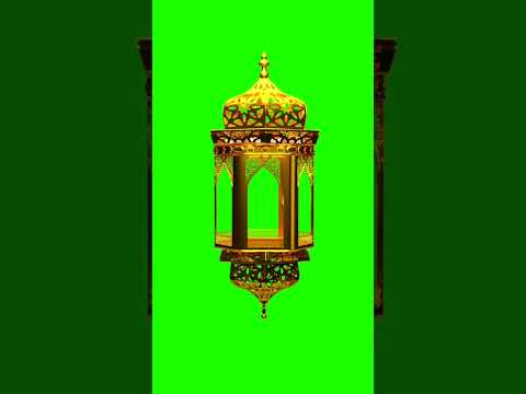 فانوس رمضان للمونتاج خلفية خضراء     2023