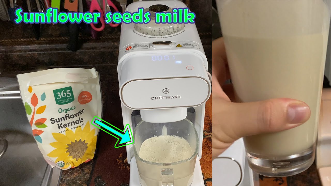 Sunflower Seed Milk with ChefWave Milkmade Nut Milk Maker 🌻 Cooking Gizmos