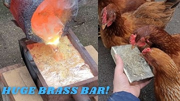 Casting huge brass bar - Devil Forge