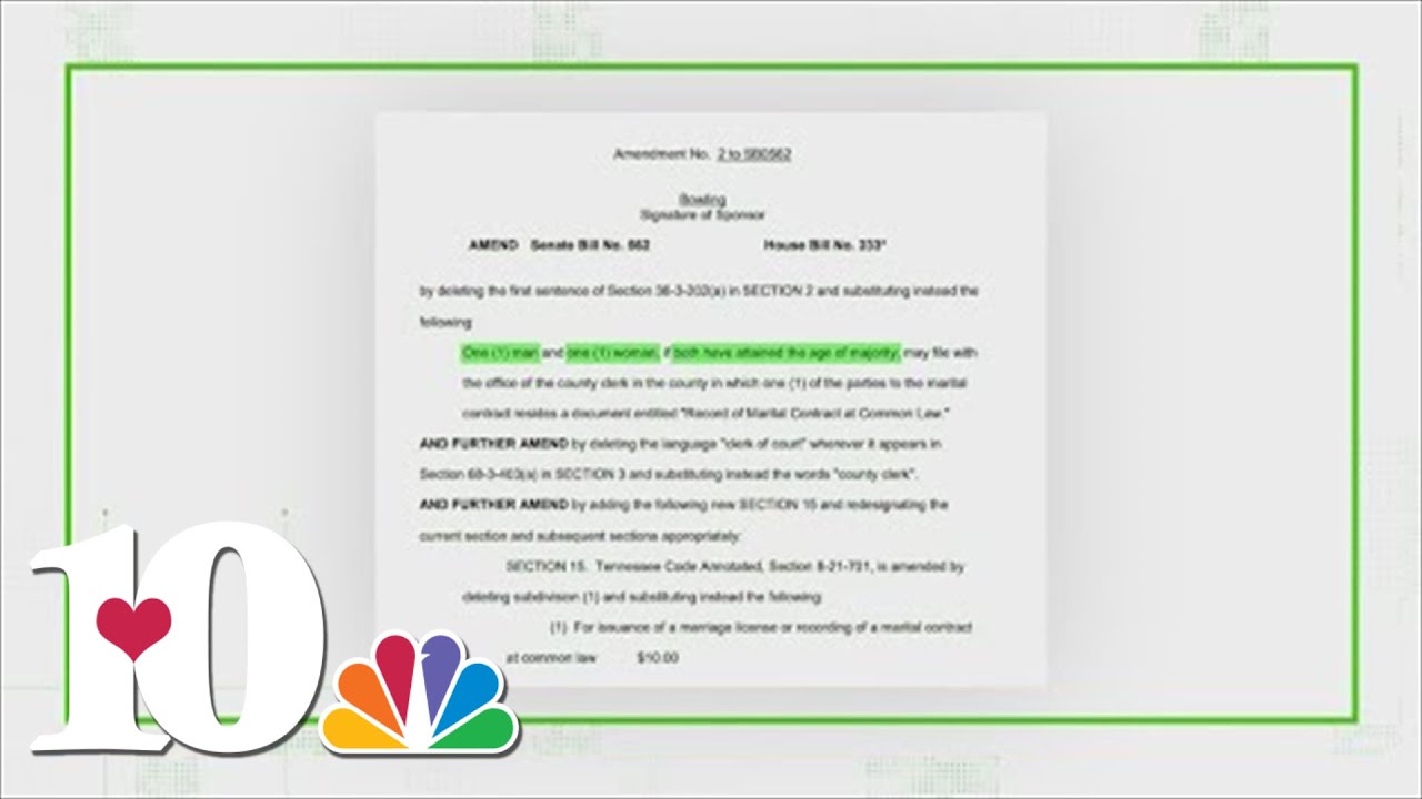 Verify: Would a TN bill establishing heterosexual common law marriage also legalize child marriage?