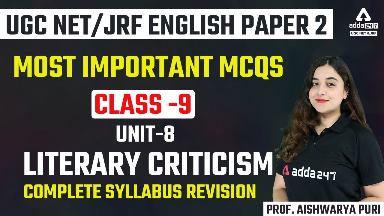 NTA UGC NET 2022 | Most Important MCQ #9 | By Prof. Aishwarya Puri